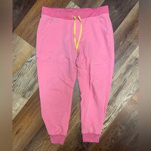Figs Neon Pink Jogger Scrub Pants